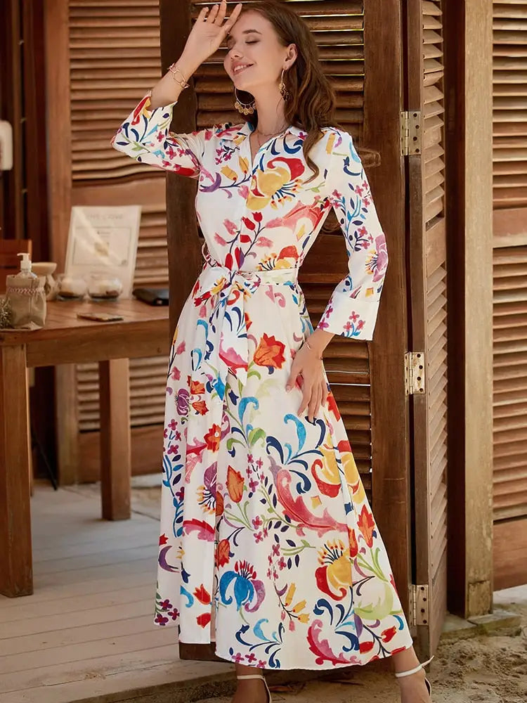 Robe Longue Fleur Femme | Dame Fleur