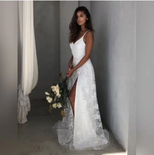 Robe Longue Fleurie avec Broderie | Dame Fleur