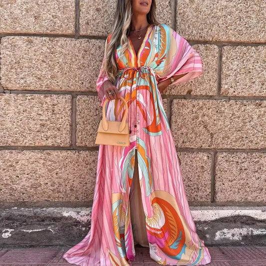 Robe Longue Fleurie Bohème | Dame Fleur