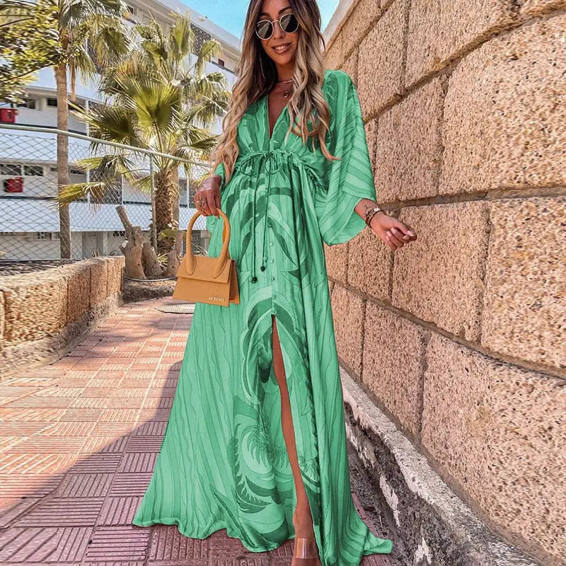 Robe Longue Fleurie Bohème | Dame Fleur