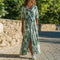 Robe Longue Fleurie Boutonnée Devant | Dame Fleur
