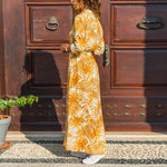 Robe Longue Fleurie Boutonnée Devant - Vignette | Dame Fleur
