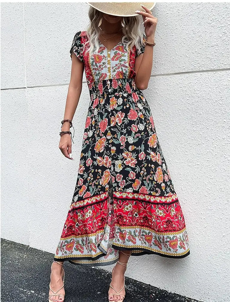 Robe Longue Fleurie Champêtre | Dame Fleur