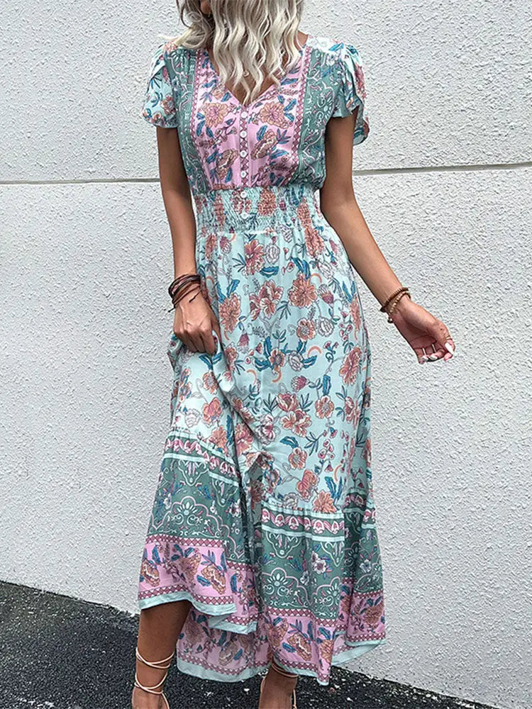 Robe Longue Fleurie Champêtre | Dame Fleur