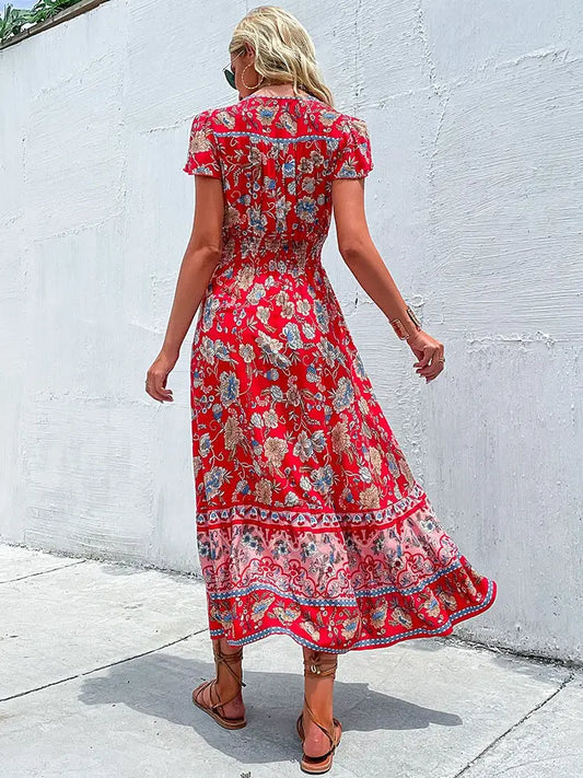 Robe Longue Fleurie Champêtre | Dame Fleur