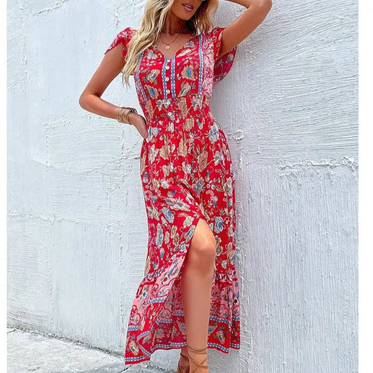 Robe Longue Fleurie Champêtre | Dame Fleur