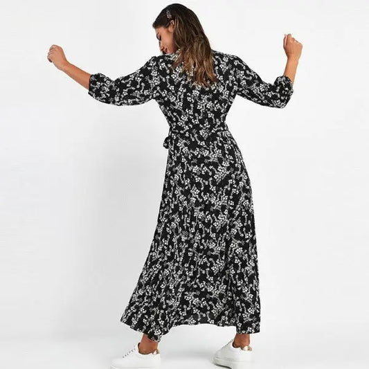 Robe Longue Fleurie Chemise | Dame Fleur