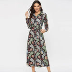 Robe Longue Fleurie Chemisier Vintage - Vignette | Dame Fleur