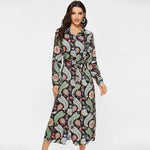 Robe Longue Fleurie Chemisier Vintage - Vignette | Dame Fleur
