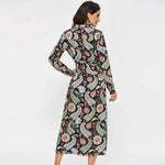 Robe Longue Fleurie Chemisier Vintage - Vignette | Dame Fleur