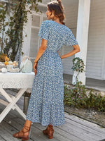 Robe Longue Fleurie Cintrée - Vignette | Dame Fleur