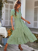 Robe Longue Fleurie Cintrée - Vignette | Dame Fleur
