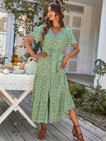 Robe Longue Fleurie Cintrée - Vignette | Dame Fleur