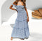 Robe Longue Fleurie Col Bateau | Dame Fleur