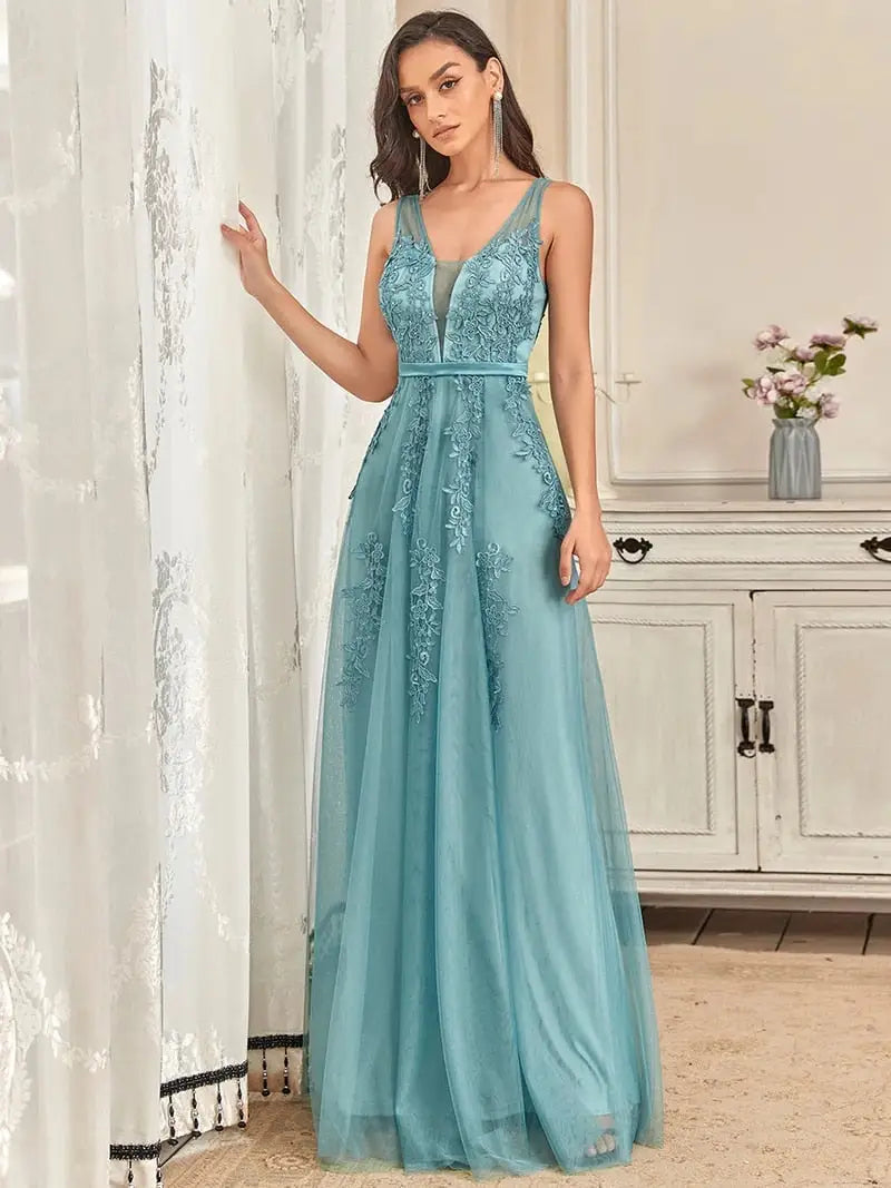 Robe Longue Fleurie Demoiselle d’Honneur | Dame Fleur