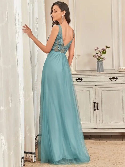 Robe Longue Fleurie Demoiselle d’Honneur | Dame Fleur