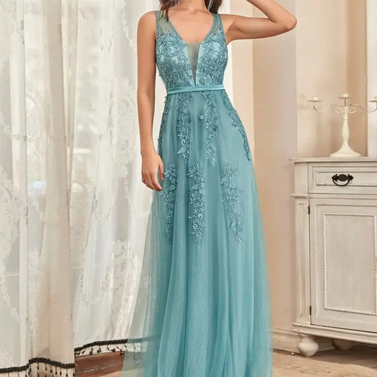 Robe Longue Fleurie Demoiselle d’Honneur | Dame Fleur