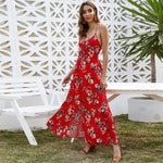 Robe Longue Fleurie Dos Nu - Vignette | Dame Fleur
