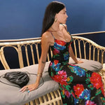 Robe Longue Fleurie Dos Ouvert - Vignette | Dame Fleur