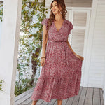 Robe Longue Fleurie en Mousseline pour Femme - Vignette | Dame Fleur