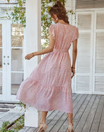 Robe Longue Fleurie en Mousseline pour Femme - Vignette | Dame Fleur