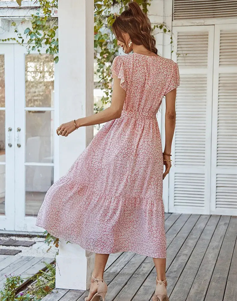 Robe Longue Fleurie en Mousseline pour Femme | Dame Fleur