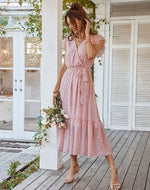Robe Longue Fleurie en Mousseline pour Femme - Vignette | Dame Fleur