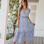 Robe Longue Fleurie en Mousseline pour Femme - Vignette | Dame Fleur
