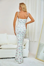 Robe Longue Fleurie Fines Bretelles - Vignette | Dame Fleur