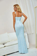 Robe Longue Fleurie Fines Bretelles - Vignette | Dame Fleur