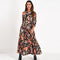 Robe Longue Fleurie Forme Chemise | Dame Fleur