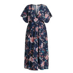 Robe Longue Fleurie Grande Taille - Vignette | Dame Fleur