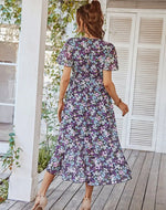 Robe Longue Fleurie Mousseline - Vignette | Dame Fleur
