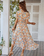 Robe Longue Fleurie Mousseline - Vignette | Dame Fleur