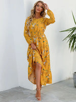 Robe Longue Fleurie Style Bohème - Vignette | Dame Fleur