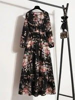 Robe Longue Fleurie Style Bohème - Vignette | Dame Fleur