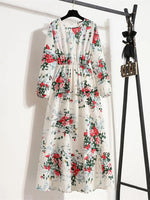 Robe Longue Fleurie Style Bohème - Vignette | Dame Fleur