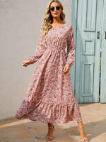 Robe Longue Fleurie Style Bohème - Vignette | Dame Fleur