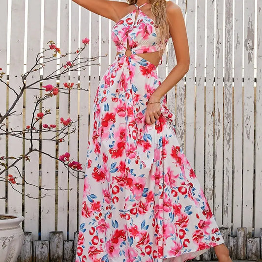 Robe Longue Fleurie Style Habillé | Dame Fleur
