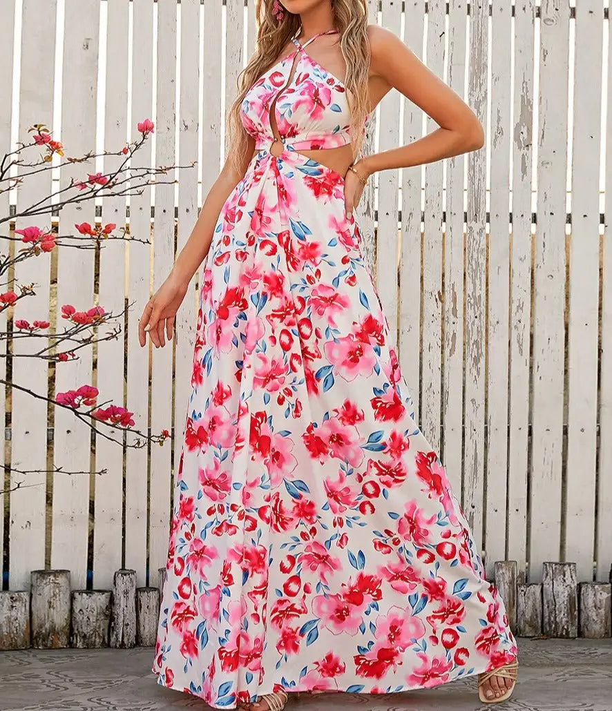 Robe Longue Fleurie Style Habillé | Dame Fleur