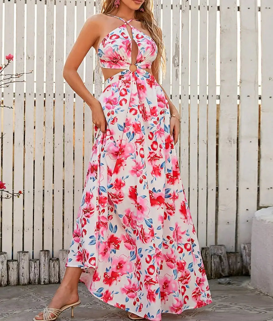 Robe Longue Fleurie Style Habillé | Dame Fleur