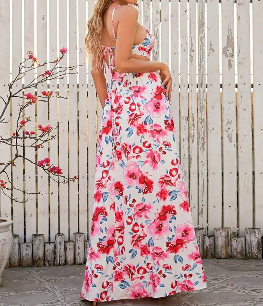 Robe Longue Fleurie Style Habillé | Dame Fleur