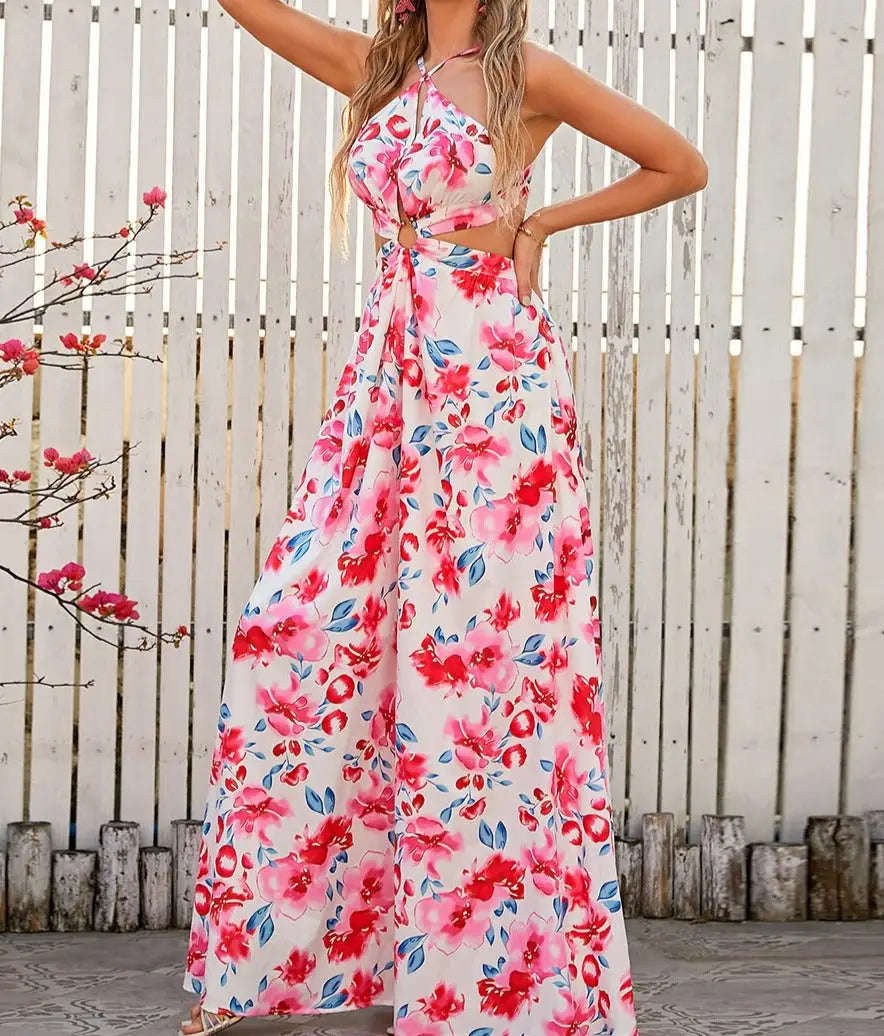 Robe Longue Fleurie Style Habillé | Dame Fleur