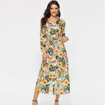 Robe Longue Fleurie Tropical - Vignette | Dame Fleur