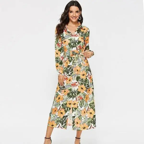 Robe Longue Fleurie Tropical | Dame Fleur