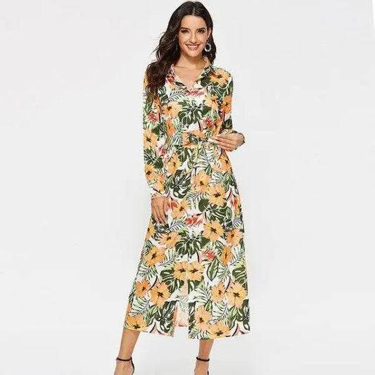 Robe Longue Fleurie Tropical | Dame Fleur