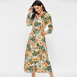 Robe Longue Fleurie Tropical - Vignette | Dame Fleur