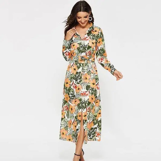 Robe Longue Fleurie Tropical | Dame Fleur