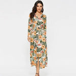 Robe Longue Fleurie Tropical - Vignette | Dame Fleur