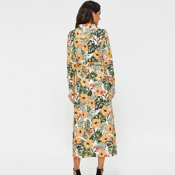 Robe Longue Fleurie Tropical | Dame Fleur